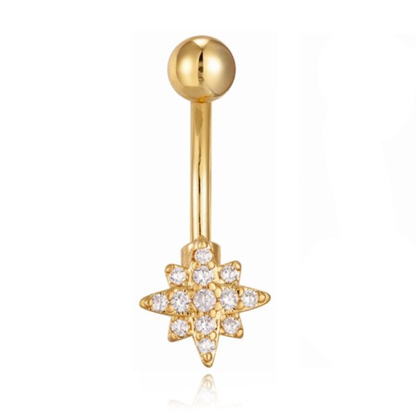 Cilla Navelpiercing van Edelstaal - Ster Goud