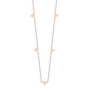 Cilla Jewels dames ketting Edelstaal Verguld Rose Driehoek