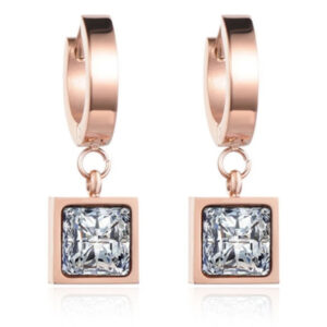 Cilla Jewels Damesoorbellen met Vierkante Zirkonia Steen