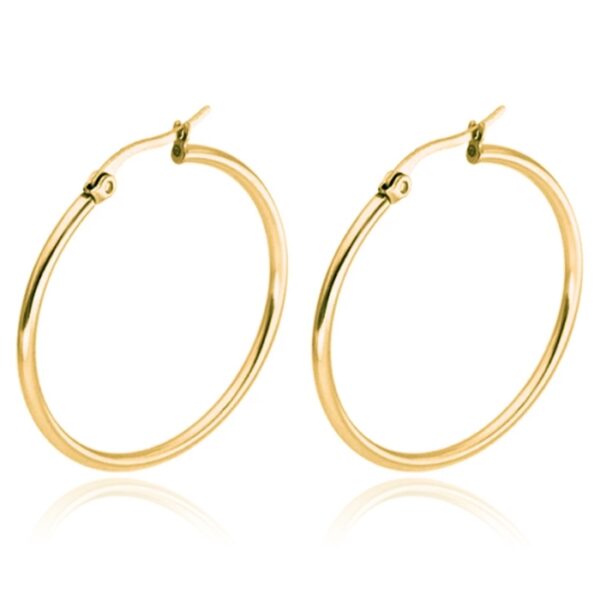Cilla Jewels Hoop oorringen Dames Edelstaal Goudkleurig-60mm