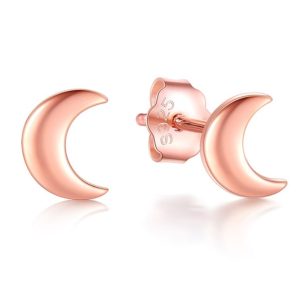 Cilla jewels dames oorknoppen 925 Zilver Moon Rose
