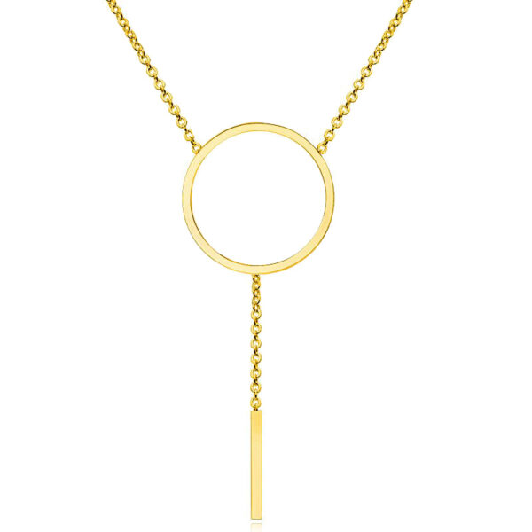 Dames ketting Cilla Jewels Edelstaal Verguld Goudkleurig Cirkel Staaf