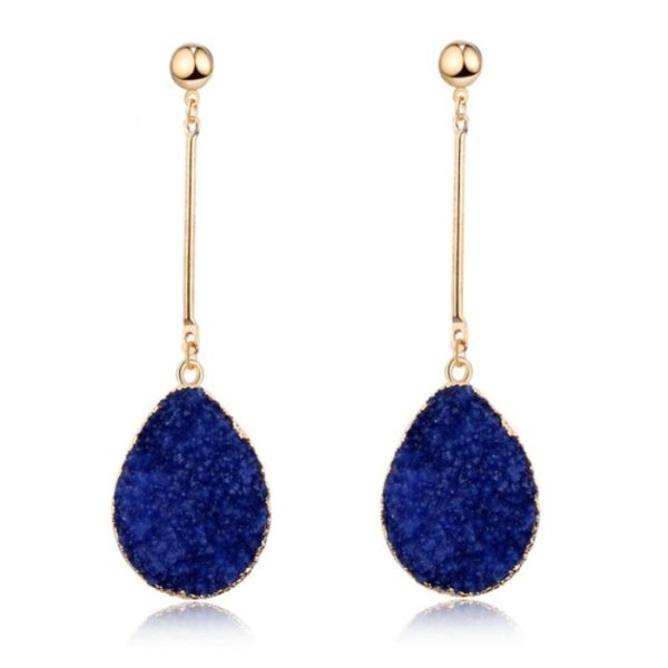 Deja Druppel Oorbellen - Kristal Blauw