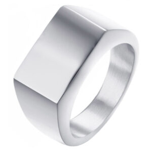 Edelstaal zegelring Zilverkleurig van Mendes Jewelry-21mm
