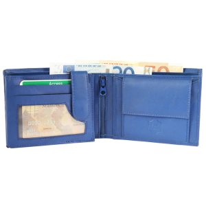 Excellanc heren portemonnee Leer Blauw