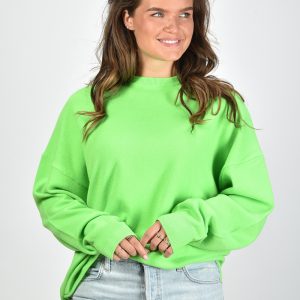 Extreme Cashmere trui Crew Hop 53 fluo green