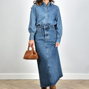 Ganni rok J1356 blauw