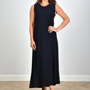 Norma Kamali jurk Sleeveless Long Swing KK1263PL016012 blauw