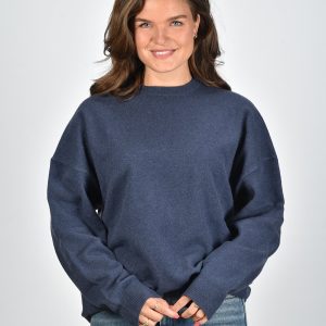 Extreme Cashmere trui Crew Hop 53 denim