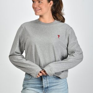 Ami Paris t-shirt Long Sleeves ADC UTS205.726 grijs