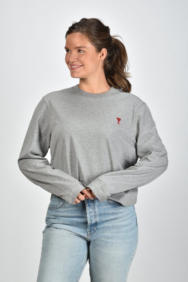 Ami Paris t-shirt Long Sleeves ADC UTS205.726 grijs