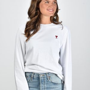 Ami Paris t-shirt Long Sleeves ADC UTS205.726 wit