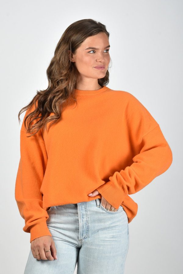 Extreme Cashmere trui Crew Hop 53 carrot