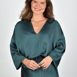 Sea Me Happy top Alba Satin groen