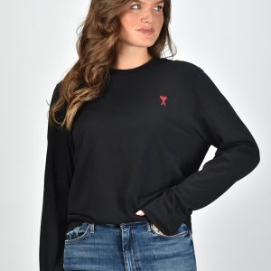 Ami Paris t-shirt Long Sleeves ADC UTS205.726 zwart