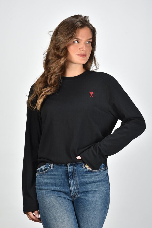 Ami Paris t-shirt Long Sleeves ADC UTS205.726 zwart