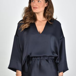 Sea Me Happy top Alba Satin blauw
