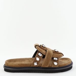 Morobe slippers Emilia 26 Stones cognac