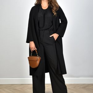 Max Mara jas Esturia 013 zwart