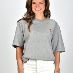 Ami Paris t-shirt Red Ami De Coeur BFUTS005.726 grijs