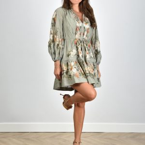 Zimmermann jurk Lexi Billow Mini 5676DRS245 groen