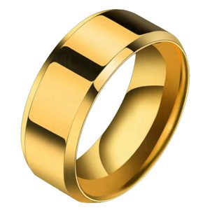 Heren ring Titanium Goudkleurig 8mm-20mm