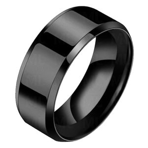Heren ring Titanium Zwart 8mm-21mm