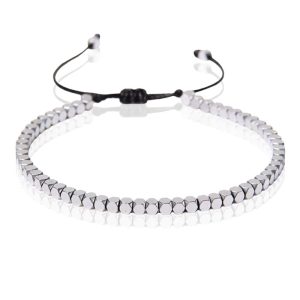 LGT JWLS Dames Armband - 4mm Cube Zilver