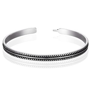 LGT JWLS Vintage Manchetarmband - Tibetaans Zilver - Edgy