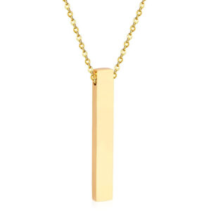 LGT Jewels dames ketting Edelstaal Verguld Goudkleurig verticale Balk