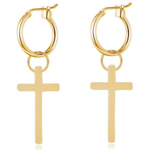 LGT Jewels Damesoorbellen met Gouden Kruis