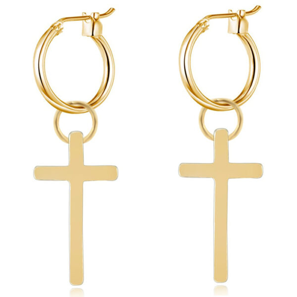 LGT Jewels Damesoorbellen met Gouden Kruis