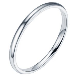 LGT Jewels smalle stalen ring Zilverkleurig 2mm-19mm