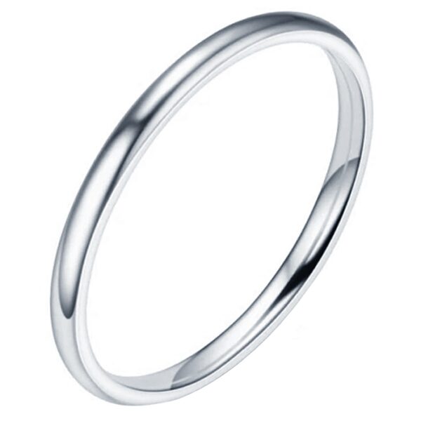 LGT Jewels smalle stalen ring Zilverkleurig 2mm-19mm