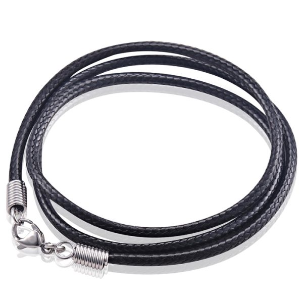 LGT Jewels waxkoord ketting Zwart - 2.5mm-55cm