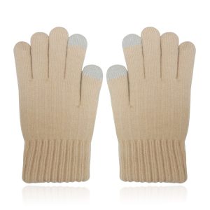 LGT JWLS Beige Gebreide Dameshandschoenen - Extra Warme Voering