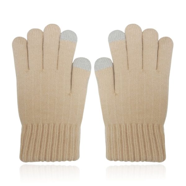 LGT JWLS Beige Gebreide Dameshandschoenen - Extra Warme Voering