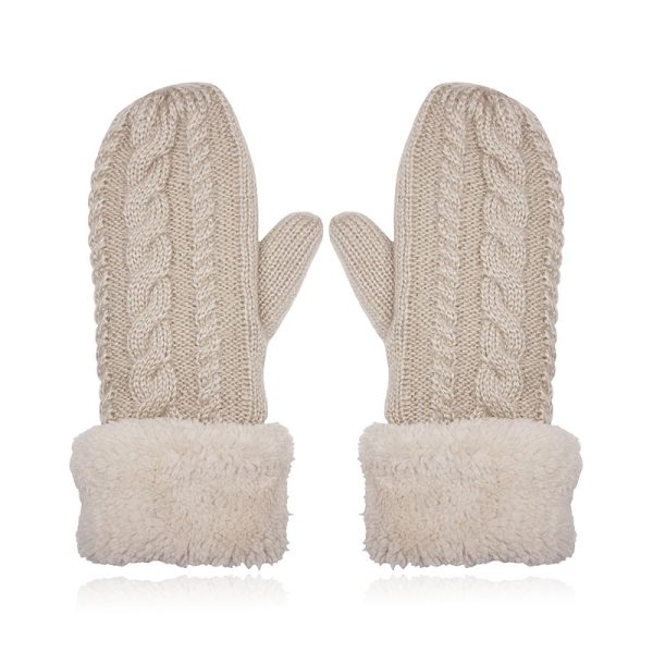 LGT JWLS Beige Gebreide Dameswanten - Warm en Comfortabel