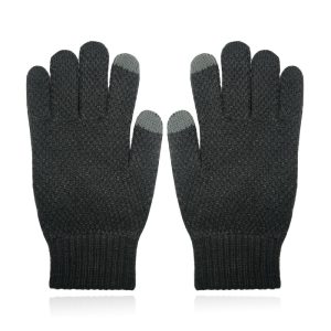 LGT JWLS Gebreide Heren Handschoenen - Warm Winter Donkergrijs