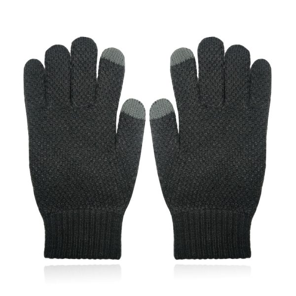 LGT JWLS Gebreide Heren Handschoenen - Warm Winter Donkergrijs