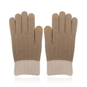 LGT JWLS Khaki Gebreide Dameshandschoenen - Extra Warme Voering