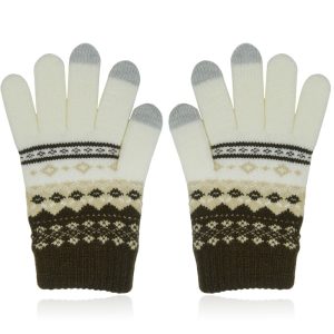LGT JWLS Winterse Dameshandschoenen - Bruin Wit