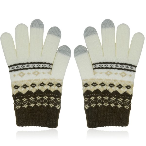 LGT JWLS Winterse Dameshandschoenen - Bruin Wit