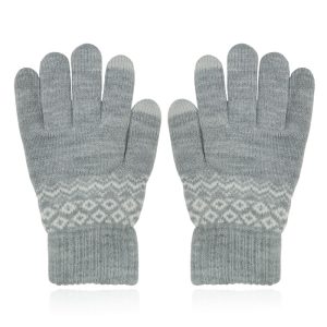 LGT JWLS Winterse Dameshandschoenen - Grijs Wit