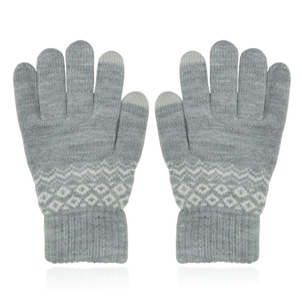 LGT JWLS Winterse Dameshandschoenen - Grijs Wit
