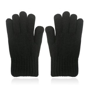 LGT JWLS Zwarte Gebreide Dameshandschoenen - Extra Warme Voering