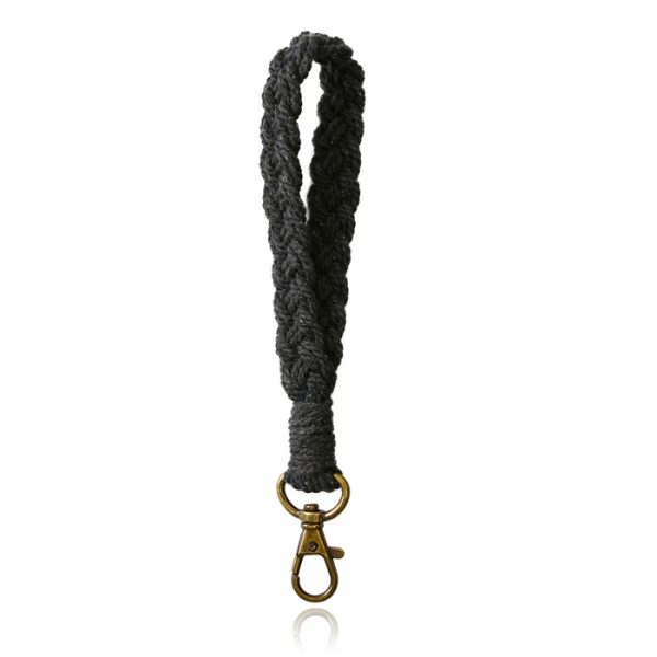 Macramé Polsband met Gesp - Zwart