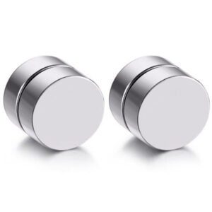 Magnetische Stud oorbellen Zilver 10mm