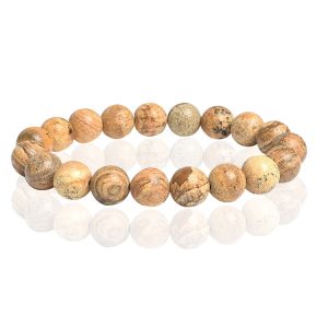 Memphis Natuursteen Armband 10mm - Picture Jasper