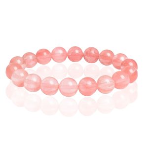 Memphis Natuursteen Armband 10mm - Watermelon Crystal